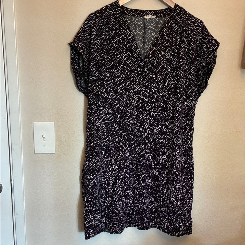 GAP Black and White Polka Dot Dress size L